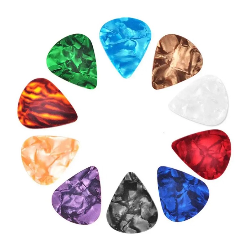 Electric Guitar Pick Pack - 10ชิ้นปิ๊กกีต้าร์ S Plectrum เซลลูลอยด์ไฟฟ้าปิ๊กกีต้าร์เรียบเบสกีตาร์โปร่งอุปกรณ์เสริมความหนา0.46/0.71/0.96มม.