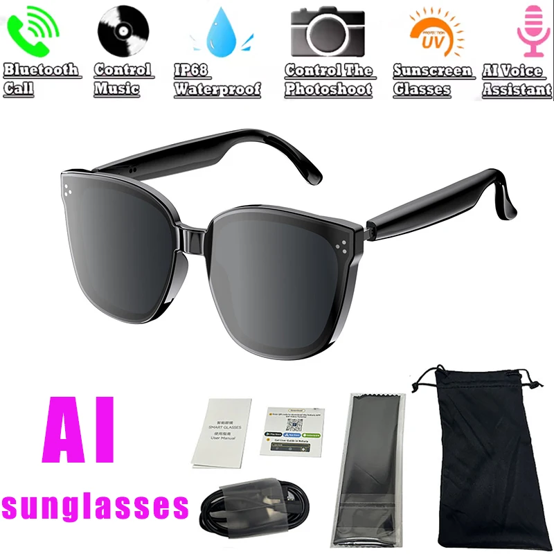 Audio Music Arabic - แว่นตาแปล AI อัจฉริยะโพลาไรซ์กรองเลนส์แว่นกันแดด Self-priming เสียงไมโครโฟนในตัวและลําโพง Touch