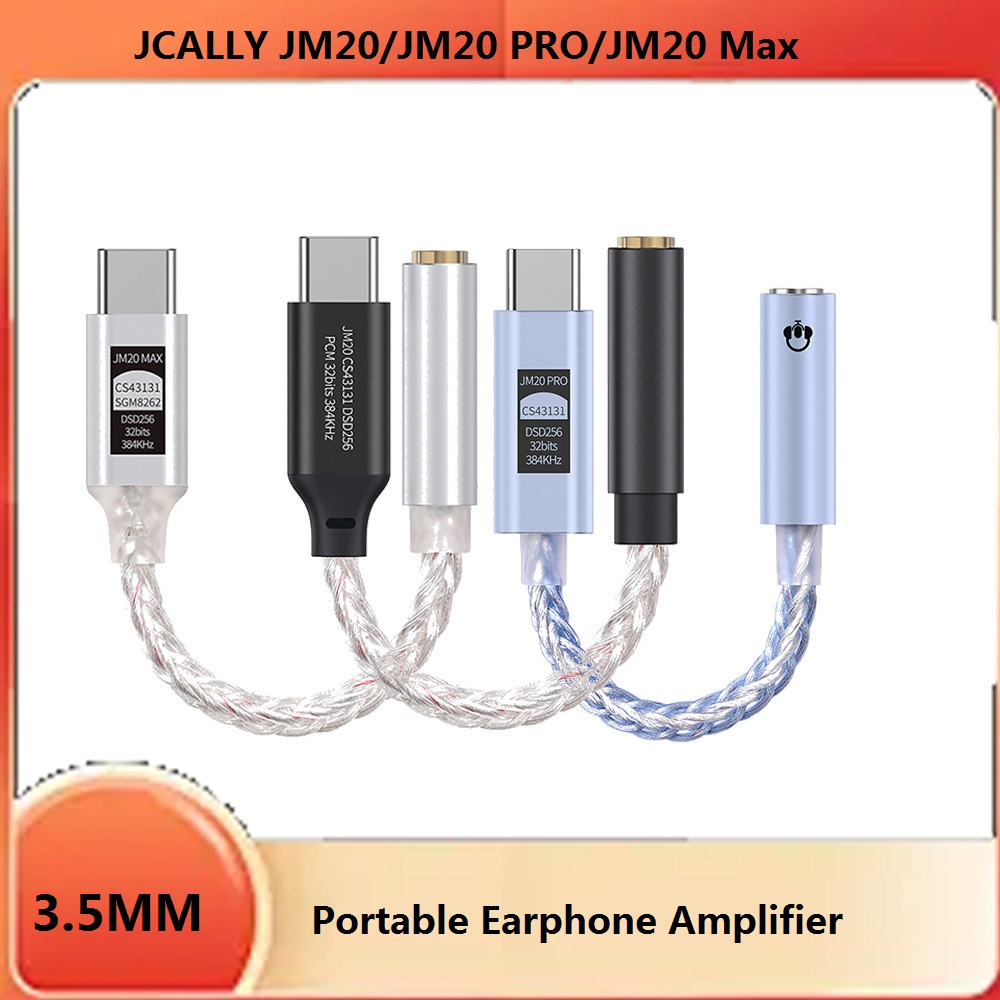 Portable Amplifier Mini - JCALLY JM20 /JM20 PRO/JM20 Max แบบพกพารหัสเครื่องขยายเสียงอะแดปเตอร์เสียงดิจิตอลประเภท