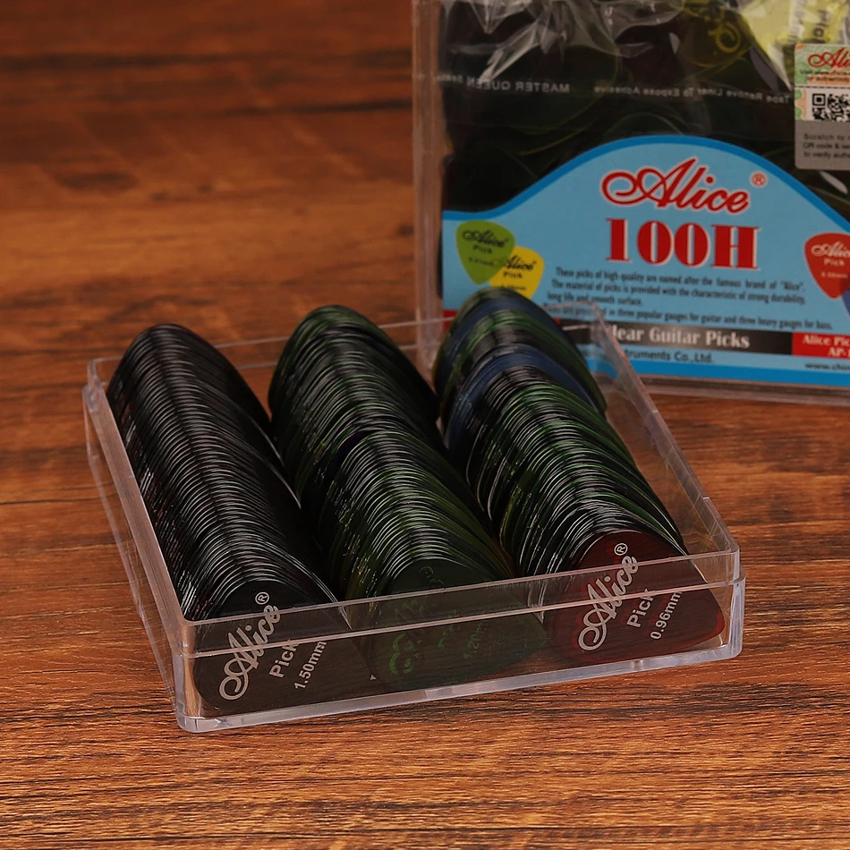Electric Guitar Pick Pack - Alice AP-100H 100 ชิ้น/เซ็ตใส PC กีตาร์