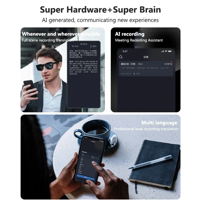แว่นตาแปลภาษาด้วย AI แว่นกันแด - Audio Music Arabic บทวิจารณ์และราคา