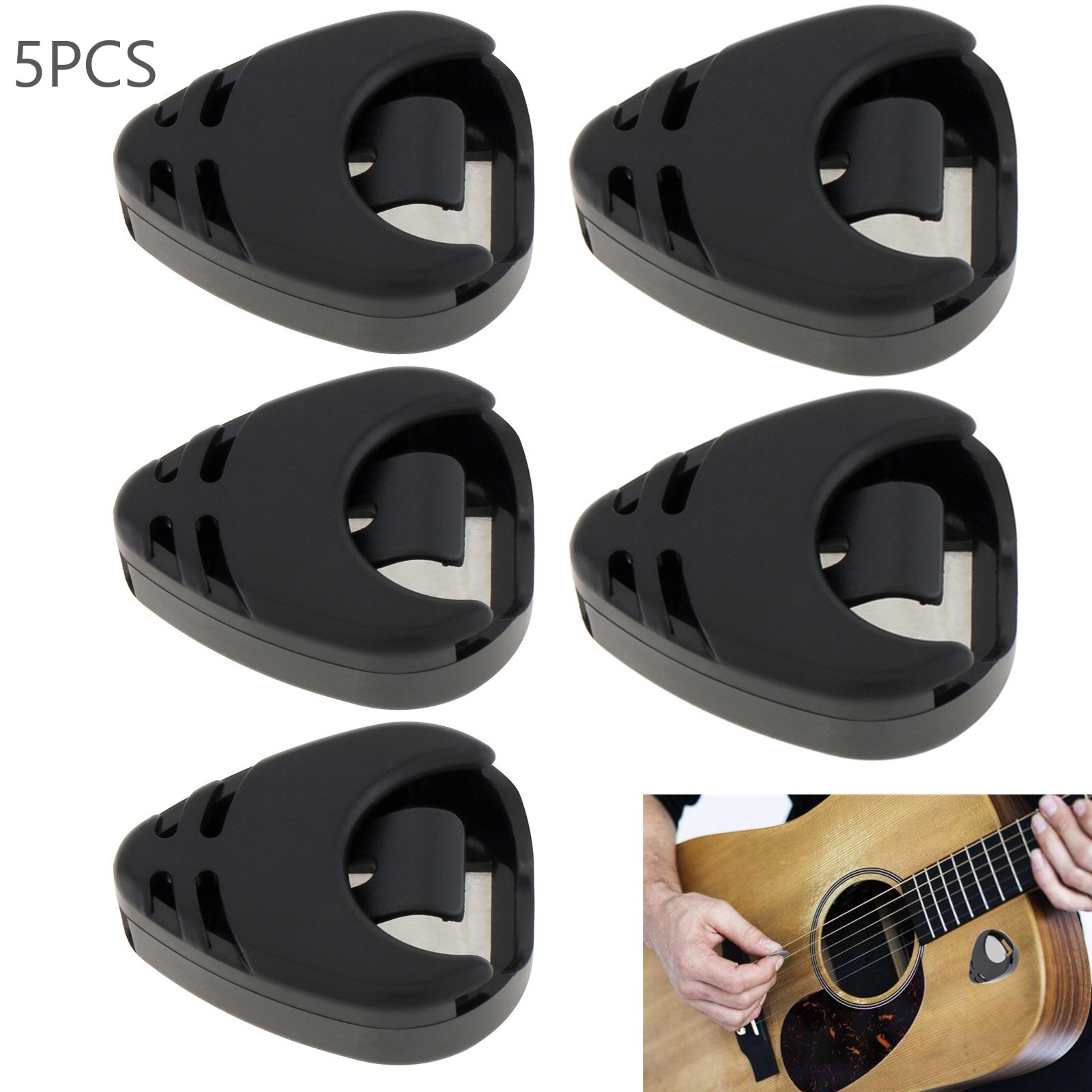 5pcs กีตาร์ Picks ผู้ถือพลาสติ - Electric Guitar Pick Pack บทวิจารณ์และราคา