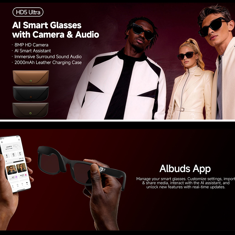 แว่นตาอัจฉริยะ AI รุ่นใหม่ ปี  - Audio Music Arabic บทวิจารณ์และราคา