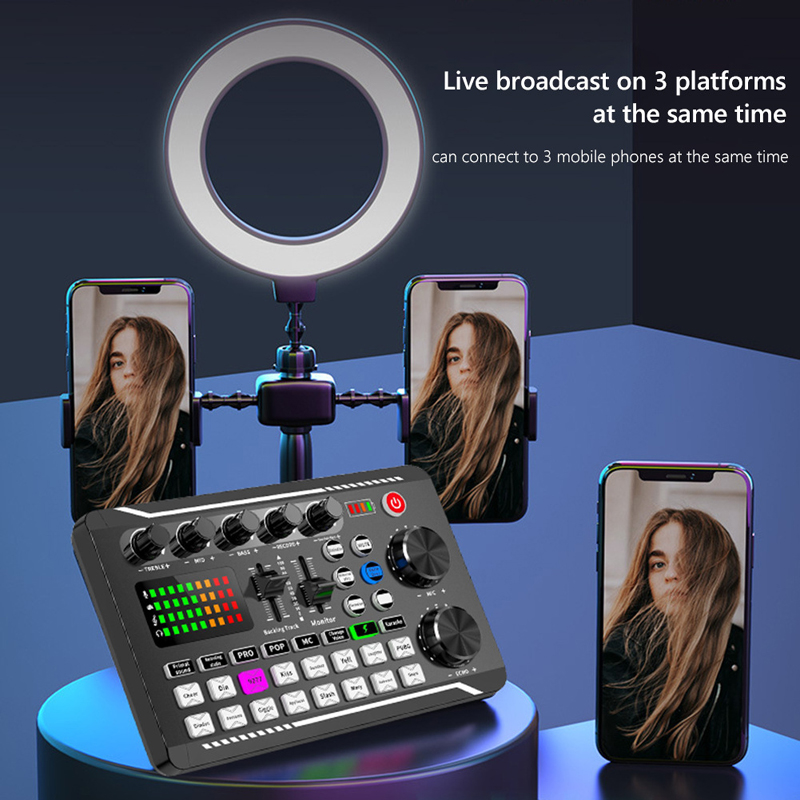 F998การ์ดเสียงสดเครื่องผสมเสีย - Audio Music Voice Changer บทวิจารณ์และราคา
