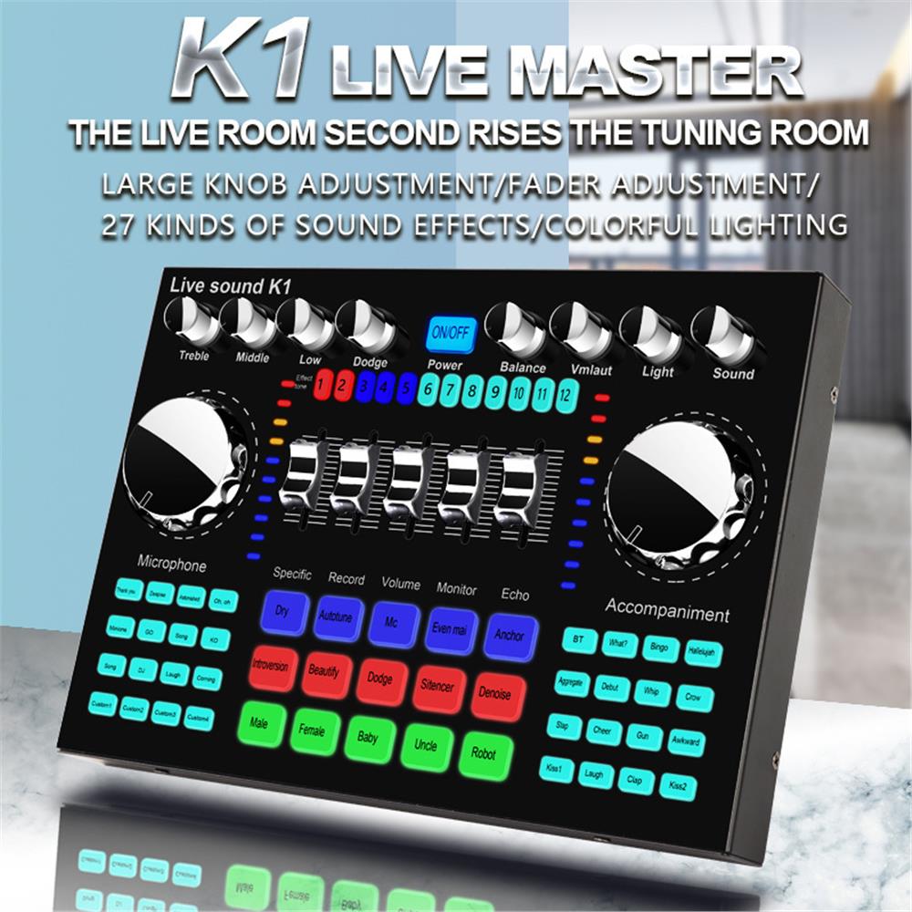 เครื่องผสมเสียง K1 สำหรับไลฟ์ส - Audio Music Voice Changer บทวิจารณ์และราคา
