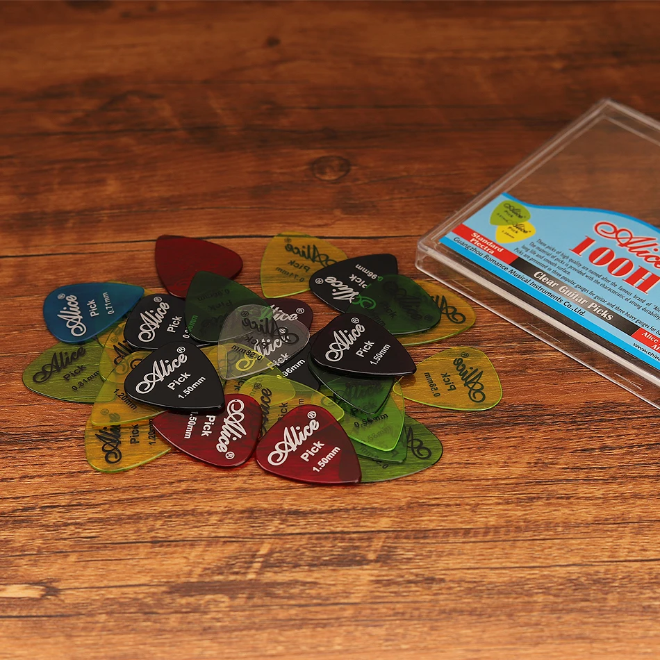Alice AP-100H 100 ชิ้น/เซ็ตใส  - Electric Guitar Pick Pack บทวิจารณ์และราคา