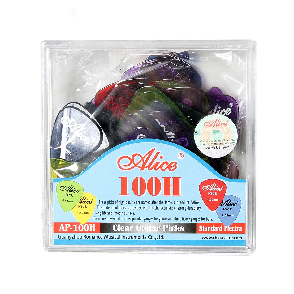 Alice AP-100H 100 ชิ้น/เซ็ตใส  - Electric Guitar Pick Pack บทวิจารณ์และราคา